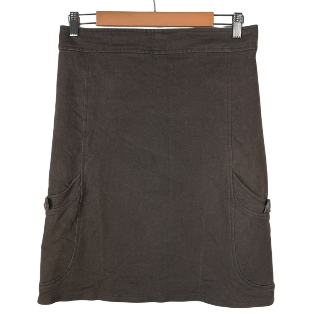 Lost and Found Women's size 8 Grey‎ midi skirt with pockets